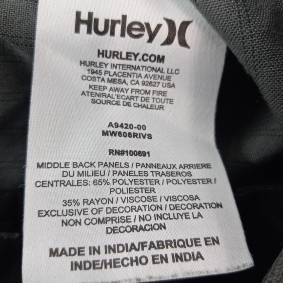 Hurley 38 Mens Gray Long Shorts - Picture 8 of 9